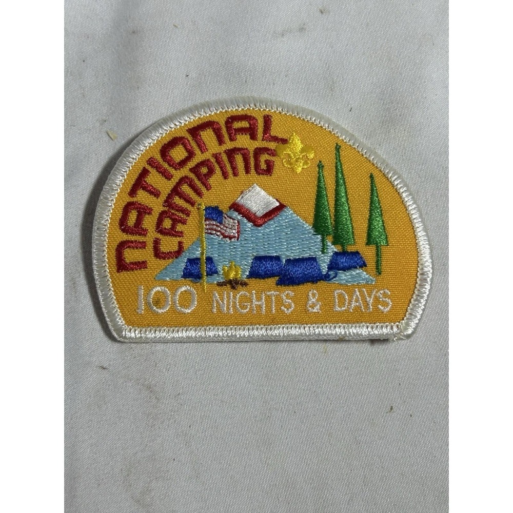 Vintage Boy Scouts of America 100 Nights Camping Generic Issue BSA Patch